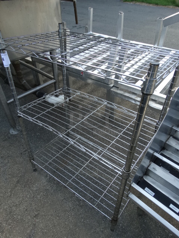 Chrome Finish 3 Tier Metro Shelving Unit. 23x13x31 - Image 2 of 3