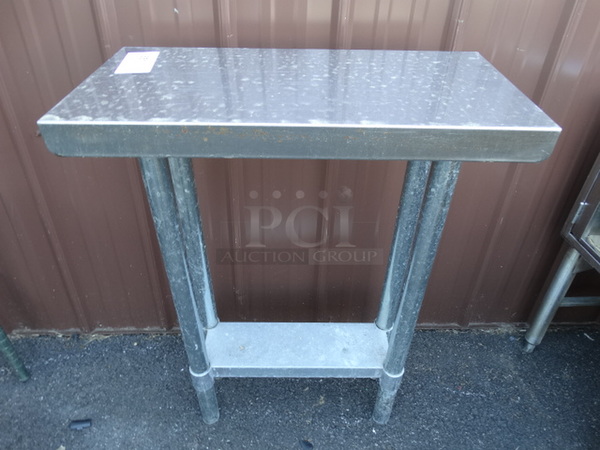 Stainless Steel Table w/ Metal Undershelf. 24x12x32