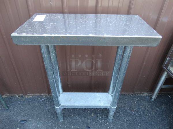 Stainless Steel Table w/ Metal Undershelf. 24x12x32 - Image 1 of 3