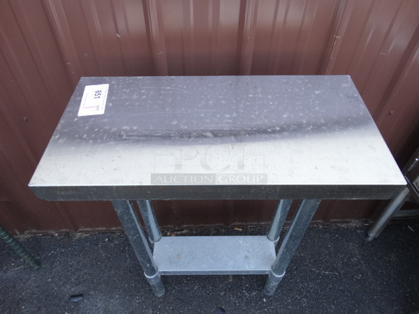 Stainless Steel Table w/ Metal Undershelf. 24x12x32 - Image 3 of 3