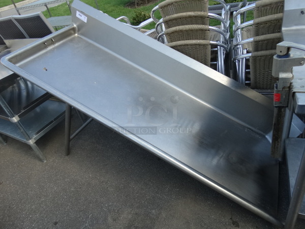 Stainless Steel Commercial Left Side Clean Side Dishwasher Table. 78x30x45