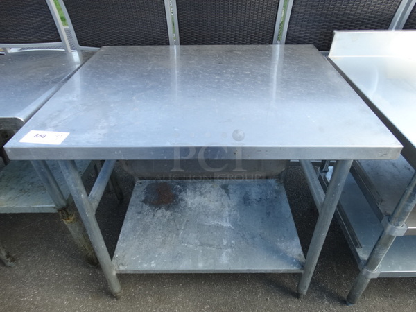 Stainless Steel Commercial Table w/ Metal Undershelf. 36x30x35