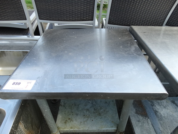 Stainless Steel Commercial Table w/ Metal Undershelf. 24x24x34 - Image 2 of 3