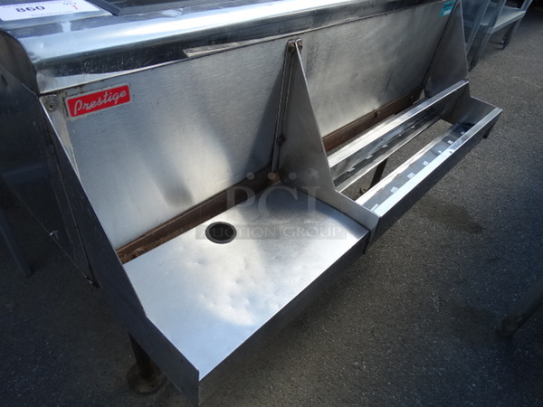 Stainless Steel Commercial Back Bar Sink Set Up w/ Ice Bin, Cold Plate, 2 Sink Bays, Faucet and Handles. 44x52x30 - Image 3 of 5