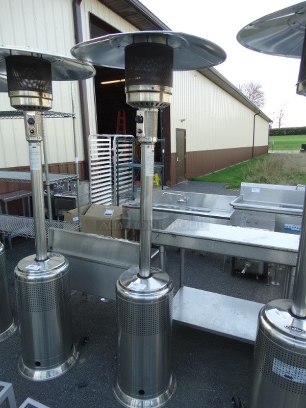 Fire Sense Stainless Steel Commercial Propane Gas Powered Patio Heater. 30x30x84 - Image 3 of 6