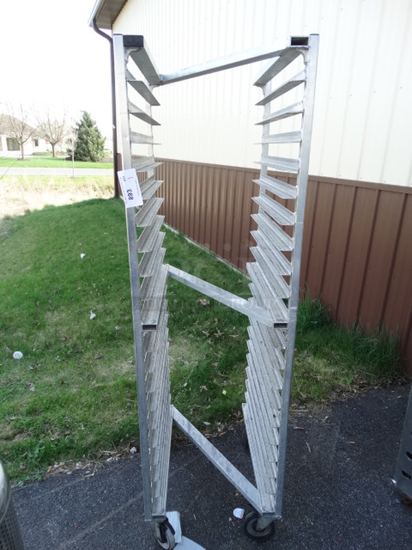 Metal Commercial Pan Transport Rack on Commercial Casters. 20x26x70 - Image 4 of 4