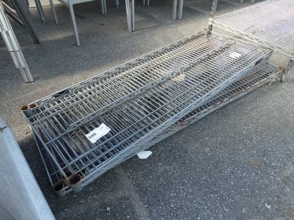 All One Money! Lot of 4 Gray Finish Shelves! 48x18x1.5 - Image 1 of 2