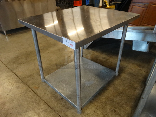 Stainless Steel Tabletop and Metal Undershelf. 30x36x3, 31x28x2 - Image 4 of 4