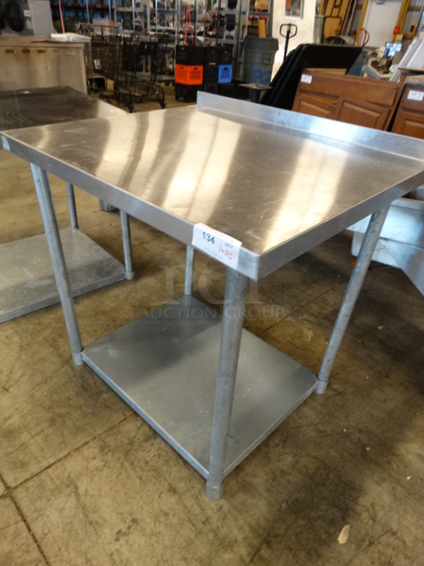 Stainless Steel Tabletop and Metal Undershelf. 36x30x4, 31x25x2.5 - Image 4 of 5