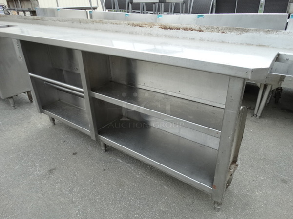 Stainless Steel Counter w/ Undershelves. 228x15x36 - Image 3 of 8