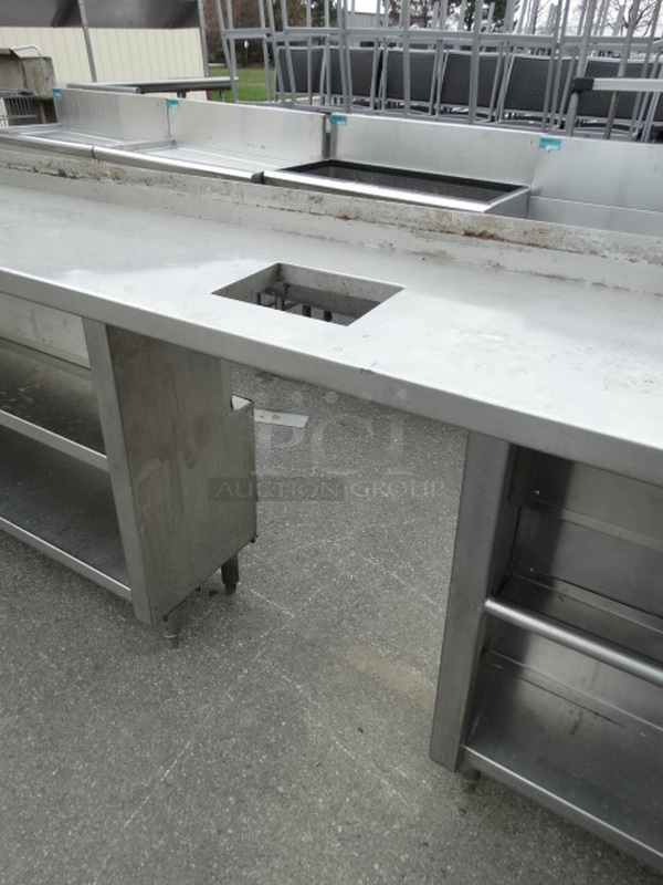 Stainless Steel Counter w/ Undershelves. 228x15x36 - Image 4 of 8