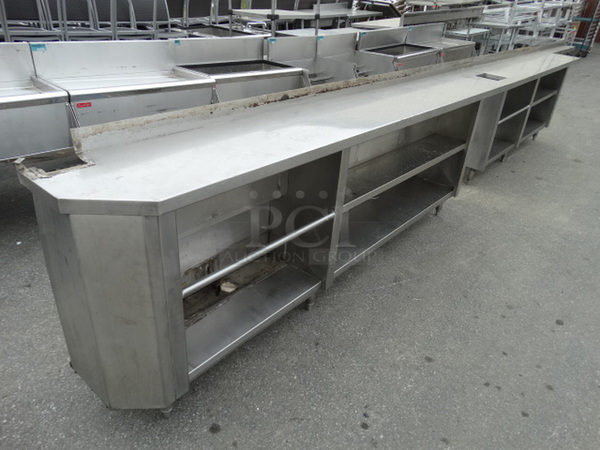 Stainless Steel Counter w/ Undershelves. 228x15x36 - Image 6 of 8