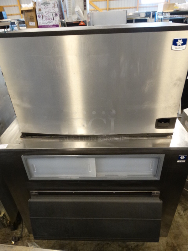 2 GORGEOUS! Items; 2015 Manitowoc Model IY1805W-261 Stainless Steel Commercial Ice Machine Head on Manitowoc Model F1325 Stainless Steel Commercial Ice Machine Bin. 208-230 Volts, 1 Phase. 60x36x78. 2 Times Your Bid! Makes One Unit - Image 2 of 10