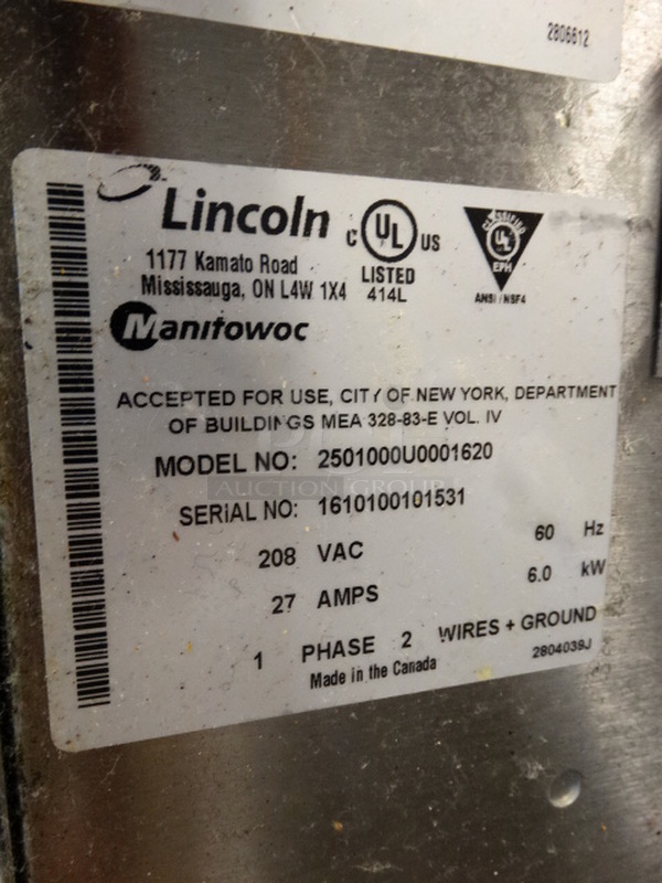 2 BEAUTIFUL! Lincoln Impinger Model 2501000U0001620 Stainless Steel Commercial Countertop Electric Powered Conveyor Pizza Oven. 208 Volts, 1 Phase. 40x32x34. 2 Times Your Bid! - Image 6 of 7