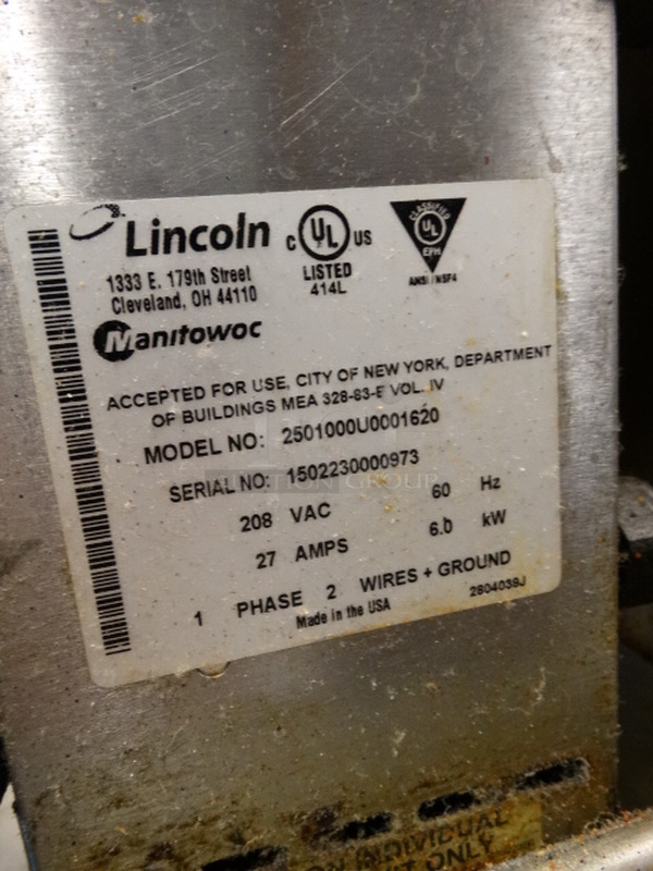 2 BEAUTIFUL! Lincoln Impinger Model 2501000U0001620 Stainless Steel Commercial Countertop Electric Powered Conveyor Pizza Oven. 208 Volts, 1 Phase. 40x32x34. 2 Times Your Bid! - Image 7 of 7