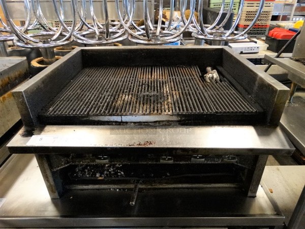 NICE! Stainless Steel Commercial Countertop Gas Powered Charbroiler. 36x32x20