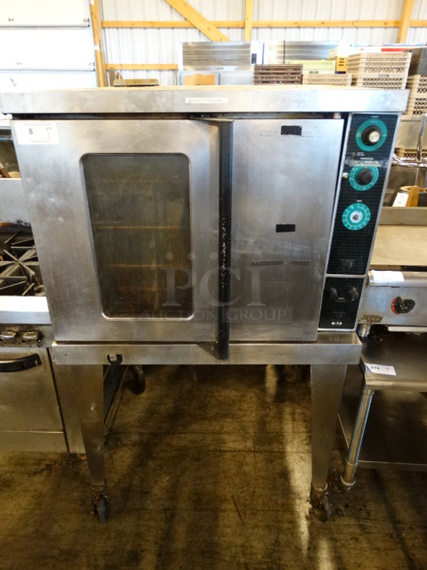 FANTASTIC! Stainless Steel Commercial Electric Powered Full Size Convection Oven on Metal Legs w/ Commercial Casters. 38x41x61