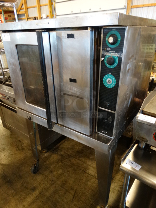 FANTASTIC! Stainless Steel Commercial Electric Powered Full Size Convection Oven on Metal Legs w/ Commercial Casters. 38x41x61 - Image 3 of 8