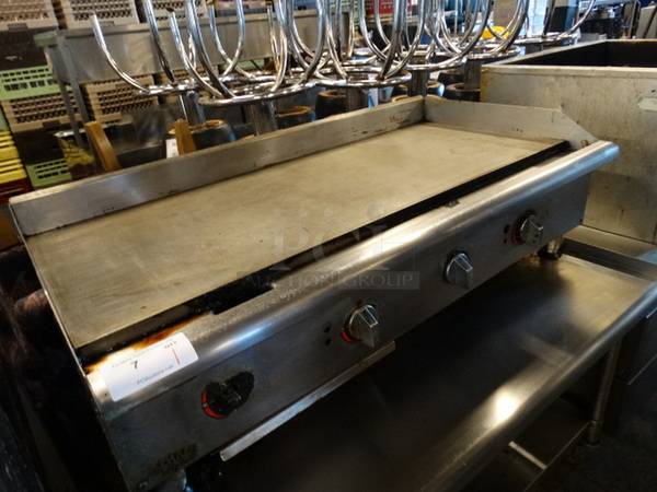 NICE! APW Wyott Stainless Steel Commercial Countertop Gas Powered Flat Top Griddle. 48x26x16 - Image 2 of 7
