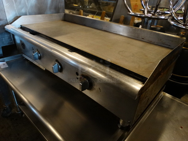 NICE! APW Wyott Stainless Steel Commercial Countertop Gas Powered Flat Top Griddle. 48x26x16 - Image 3 of 7