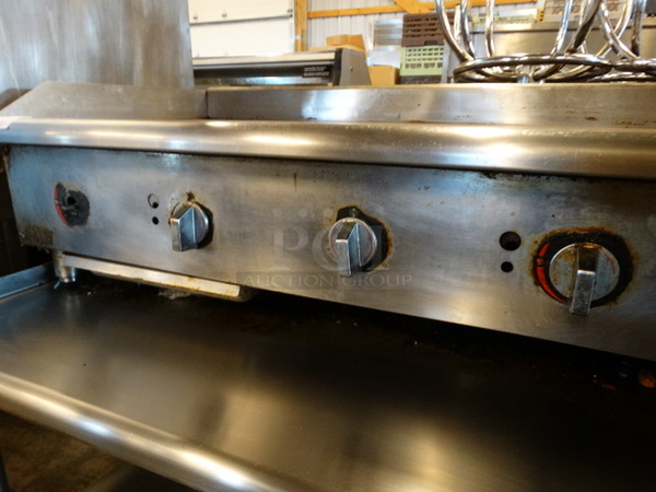 NICE! APW Wyott Stainless Steel Commercial Countertop Gas Powered Flat Top Griddle. 48x26x16 - Image 4 of 7
