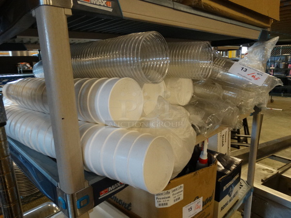 All One Money! Lot of Plastic and Styrofoam Cups! - Image 1 of 4