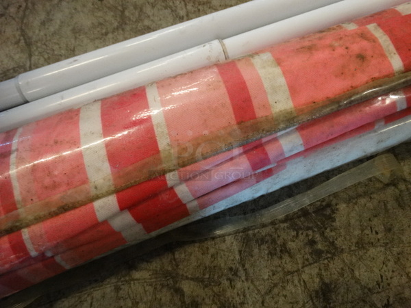 Pink Umbrella w/ 2 White Poles - Image 4 of 4