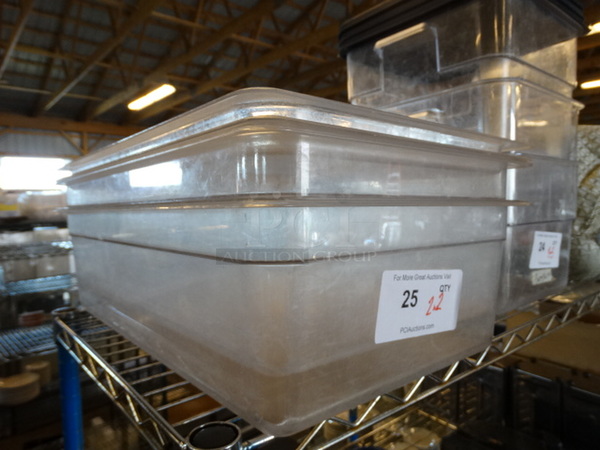 2 Poly Full Size Drop In Bins w/ 2 Lids. 1/1x6. 2 Times Your Bid! - Image 2 of 3