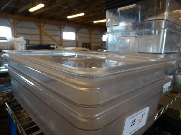 2 Poly Full Size Drop In Bins w/ 2 Lids. 1/1x6. 2 Times Your Bid! - Image 3 of 3