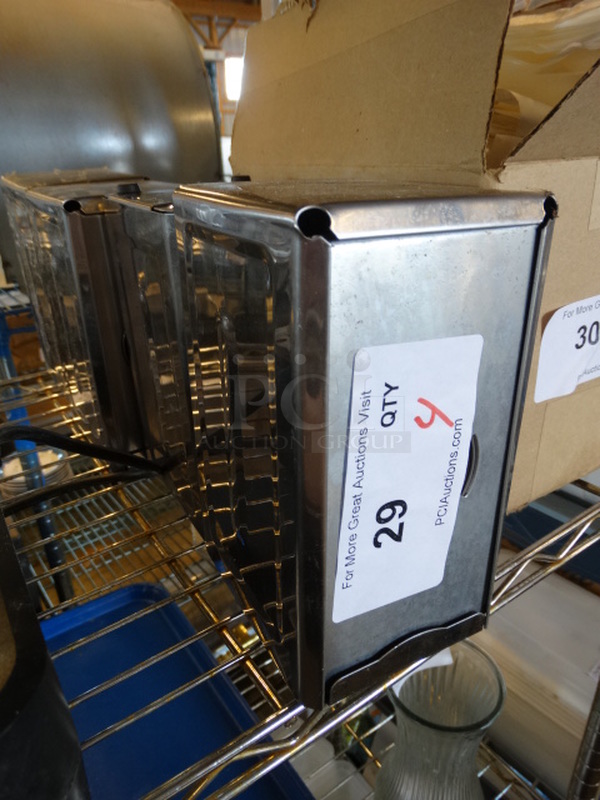 4 Metal Napkin Dispensers. 4x4.5x7. 4 Times Your Bid!