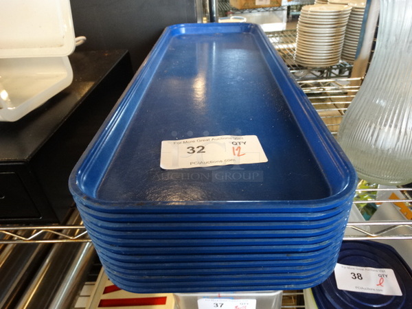 12 Long Blue Trays. 9x25.5x1. 12 Times Your Bid! - Image 1 of 3