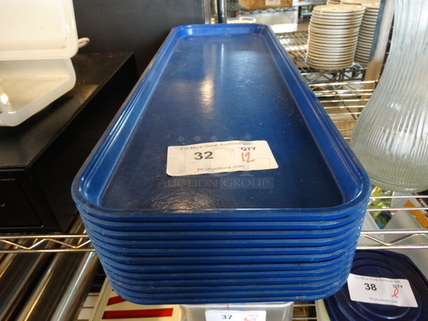 12 Long Blue Trays. 9x25.5x1. 12 Times Your Bid!