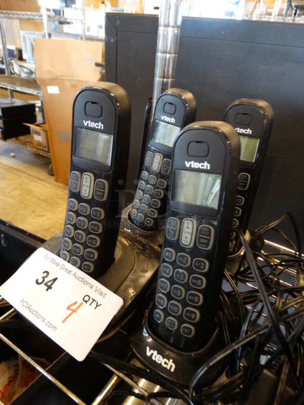 4 Vtech Phones in Cradle. 3x3x7. 4 Times Your Bid! - Image 2 of 3