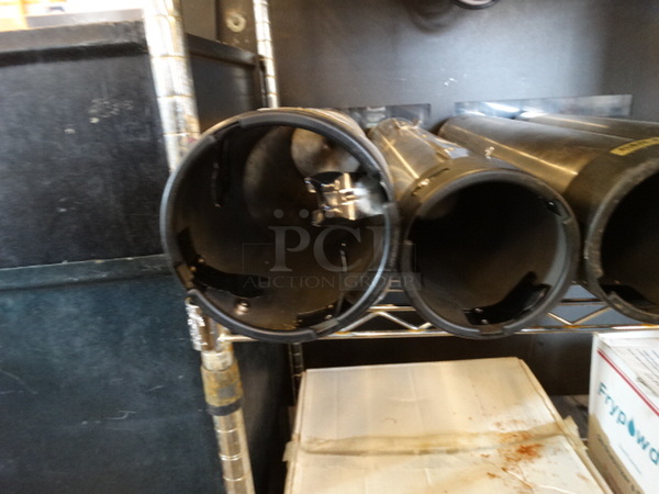 4 San Jamar Stainless Steel Cup Dispenser Chutes. 5.5x5.5x24, 4.5x4.5x24. 4 Times Your Bid! - Image 4 of 5