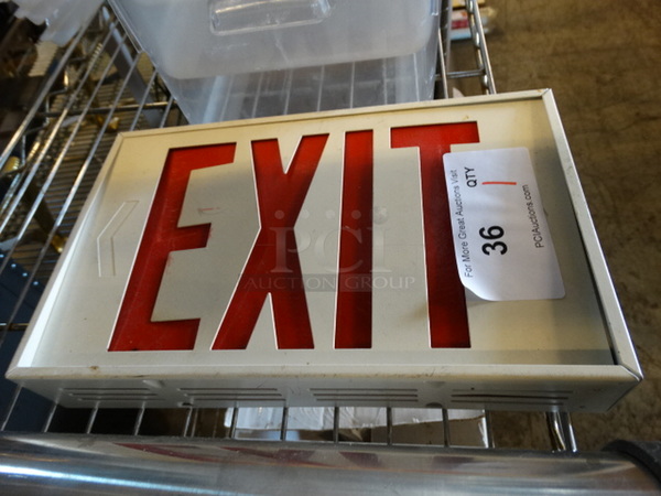 Exit Sign. 12x7.5x2