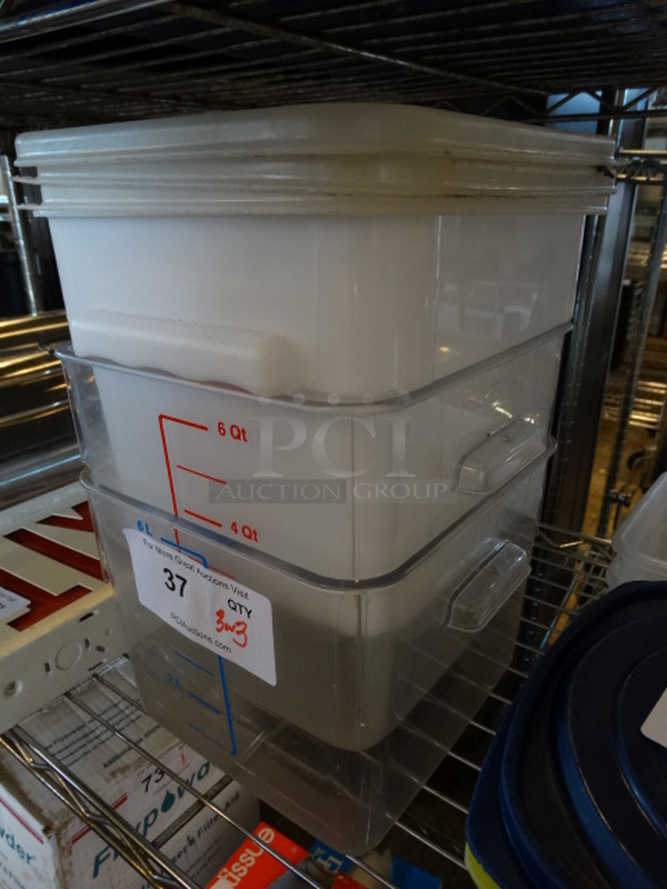 3 Poly Containers w/ 3 Lids. 8.5x9x7. 3 Times Your Bid! - Image 2 of 3