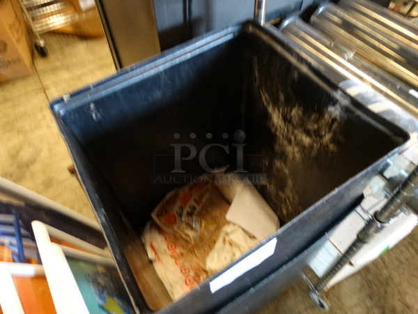 2 Black Poly Trash Cans. 15.5x16.5x26.5. 2 Times Your Bid! - Image 3 of 3