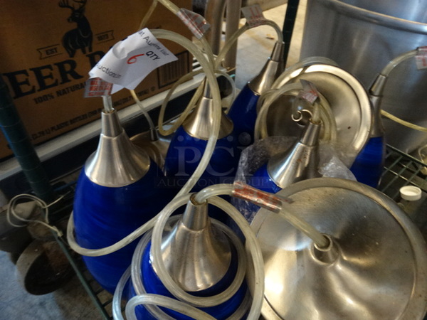 6 Blue Ceiling Lights. 4x4x9.5. 6 Times Your Bid! - Image 3 of 5