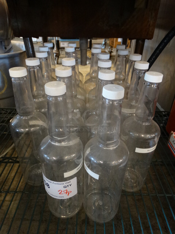 27 Poly Clear Bottles. 3x3x11.5. 27 Times Your Bid! - Image 2 of 5