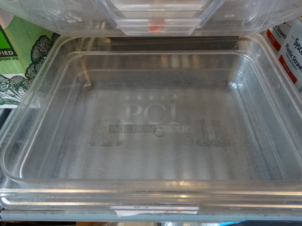 2 Poly Clear 1/2 Size Drop In Bins w/ 2 Lids. 1/2x4. 2 Times Your Bid! - Image 4 of 4