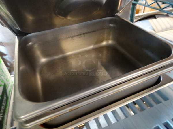 3 Stainless Steel 1/2 Size Drop In Bins w/ 2 Lids. 1/2x2, 1/2x4. 3 Times Your Bid! - Image 3 of 3
