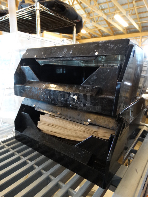 2 Black Poly Napkin Dispensers. 12x5x14. 2 Times Your Bid! - Image 2 of 3