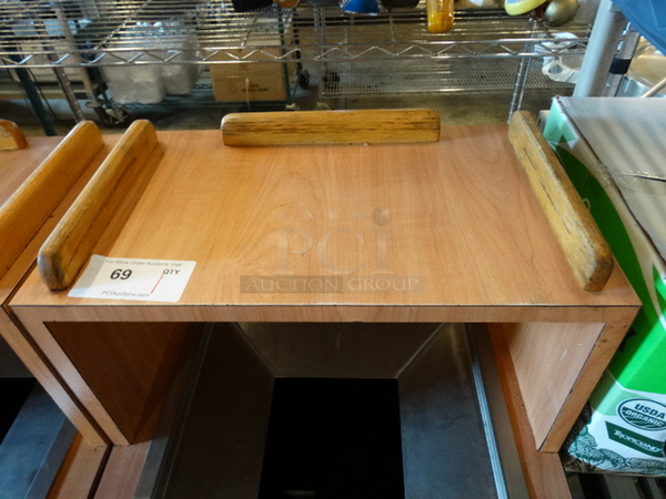 Wood Pattern Trash Can Shell w/ Trash Deposit Hole, Tray Return and Door. 21x20x47 - Image 5 of 5