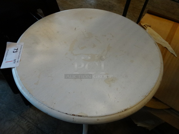 White Round Table. Stock Picture - Cosmetic Condition May Vary. 20x20x27 - Image 2 of 4