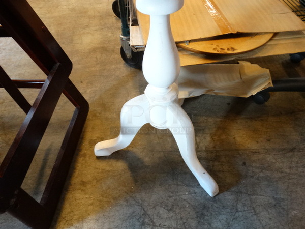 White Round Table. Stock Picture - Cosmetic Condition May Vary. 20x20x27 - Image 3 of 4