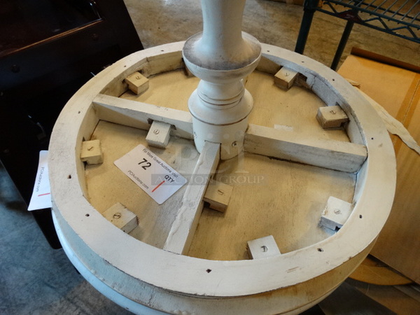 White Round Table. Stock Picture - Cosmetic Condition May Vary. 20x20x27 - Image 4 of 4