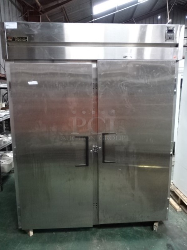 FANTASTIC! True Model TG2FRI-2S Spec Series Roll-in Commercial Electric Two Door Stainless Steel Freezer. Can Not Test Due To Plug Style. 68x35x85 115/208-230 Volt, 1 Phase 