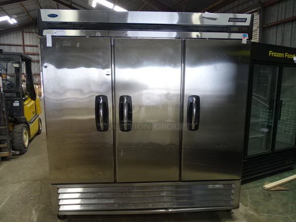 FANTASTIC! Norlake Model NLF72-S AdvantEDGE Commercial Stainless Steel Freezer With Commercial Casters. 78x31x84 115/208-230 Volt 1 Phase