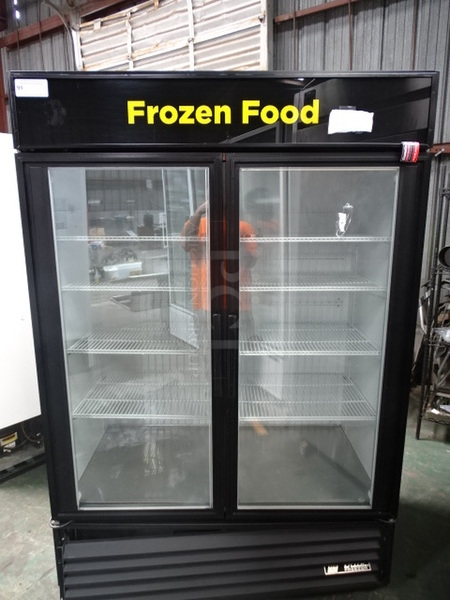 AMAZING! True Model GDM-49F Commercial Electric Two Door Freezer With Interior LED Lights. Can Not Test. Due To Plug Style. 54x30x77 115/208-230 Volt