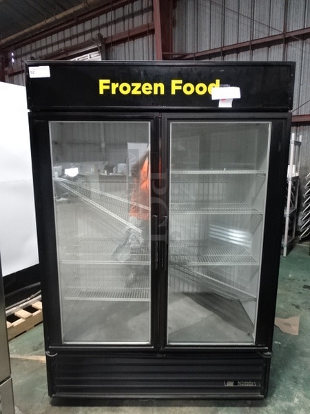 AMAZING! True Model GDM-49 Commercial Electric Two Door Refrigeration Merchandiser With Interior LED Lights. Tested And Working. 54x30x77 115/208-230 Volt, 1 Phase